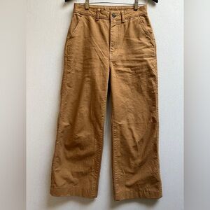 Patagonia Stand Up Canvas Pants Tan Size 4 Organic Cotton Wide Leg